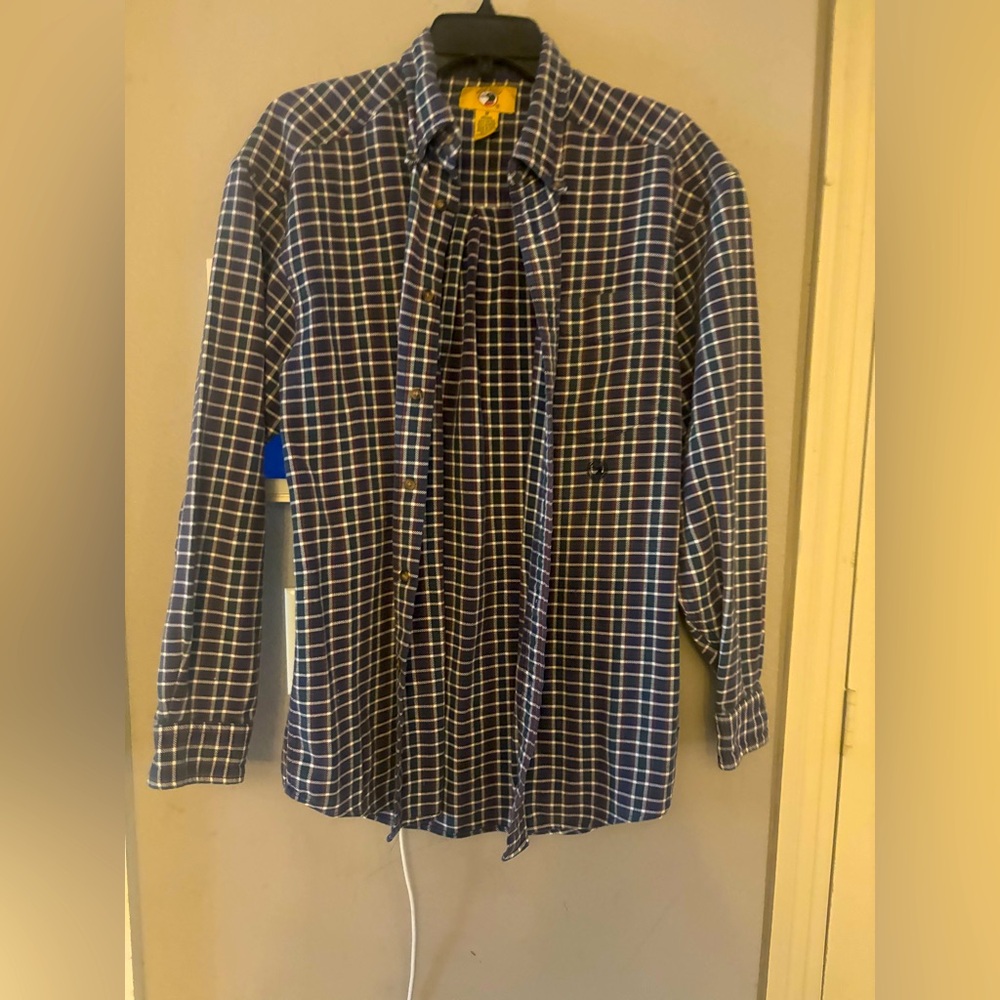 Duck Head Navy Checkered Shirt Jacket